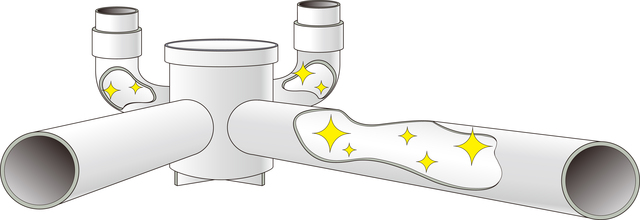 排水管洗浄後のきれいな配管内部